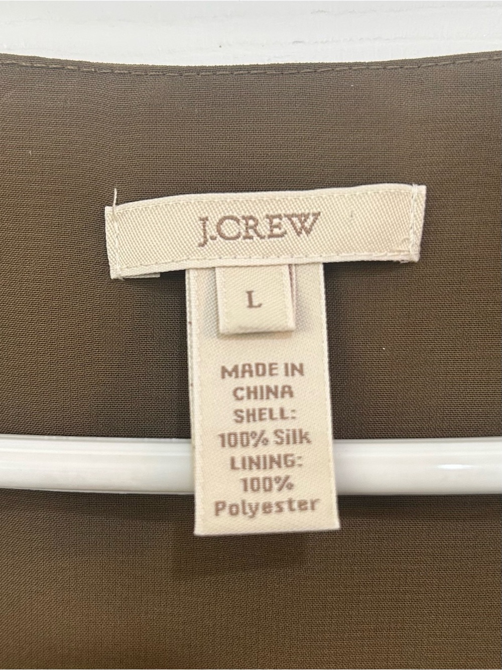 J. Crew Sequin Panel Raw Edge Silk Trim Short Sleeve Shirt Large - Picture 2 of 9